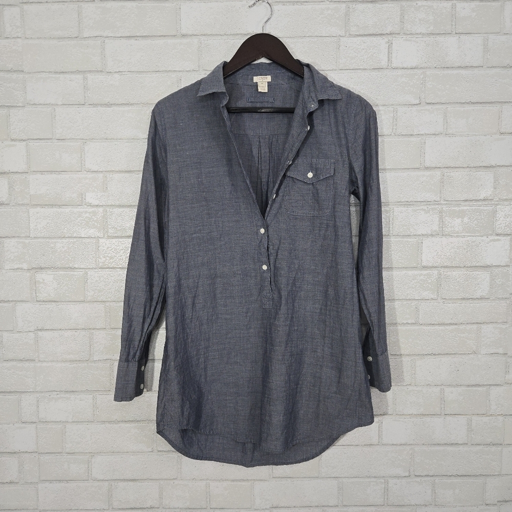 J Crew half button‎ down top